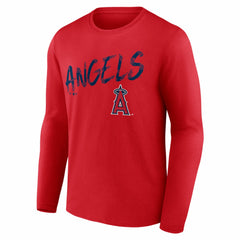Los Angeles Angels  Hustle Personalized Name & Number Long Sleeve T-Shirt - Red