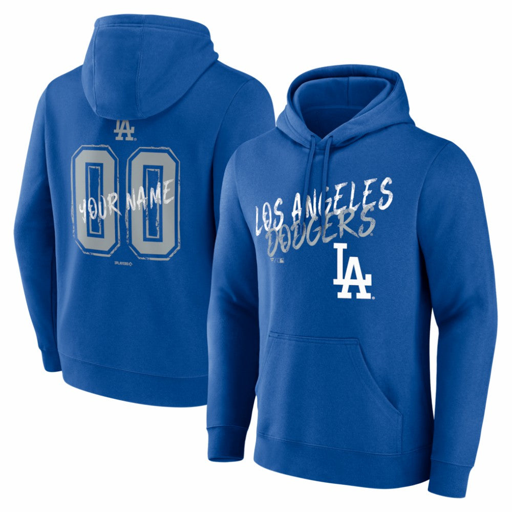 Los Angeles Dodgers  Hustle Personalized Name & Number Hoodie - Royal