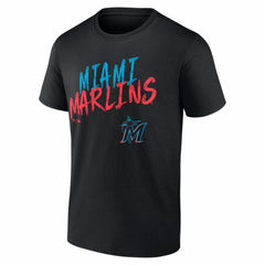 Miami Marlins  Hustle Personalized Name & Number T-Shirt - Black