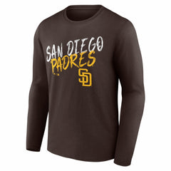 San Diego Padres  Hustle Personalized Name & Number Long Sleeve T-Shirt - Brown