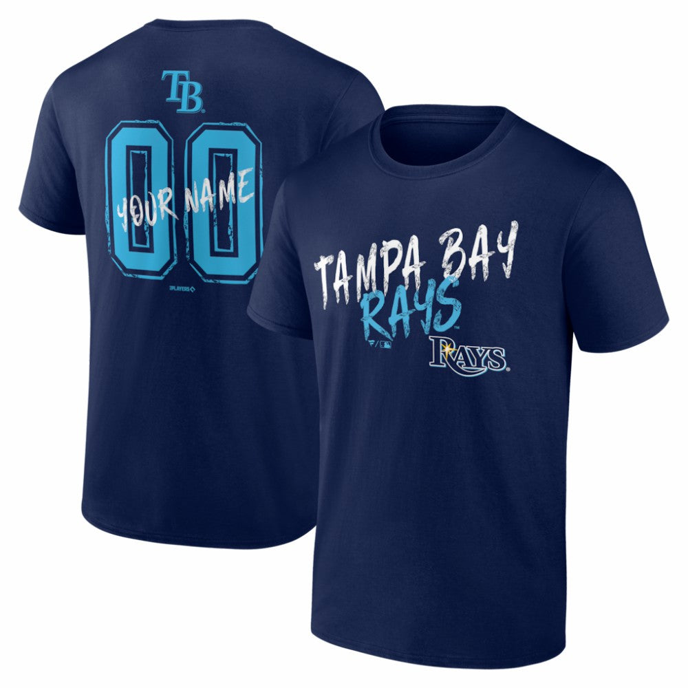 Tampa Bay Rays  Hustle Personalized Name & Number T-Shirt - Navy