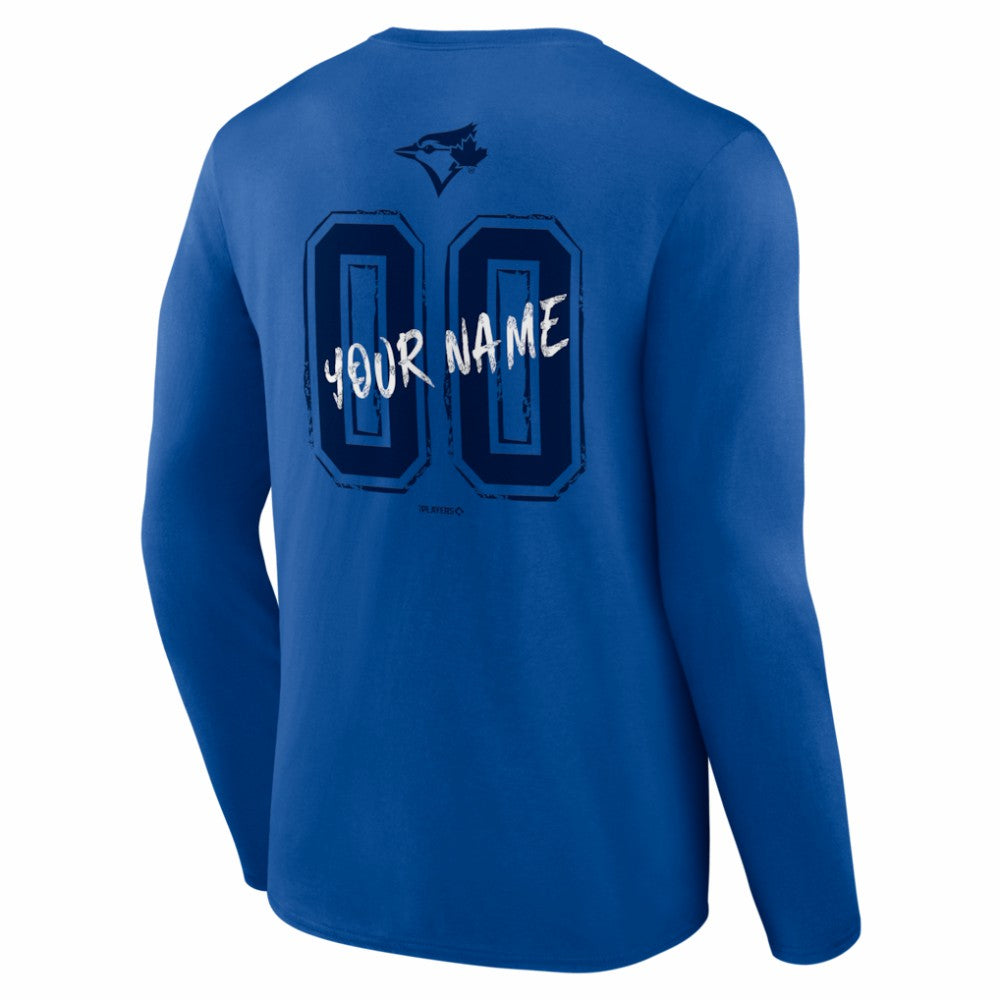 Toronto Blue Jays  Hustle Personalized Name & Number Long Sleeve T-Shirt - Royal