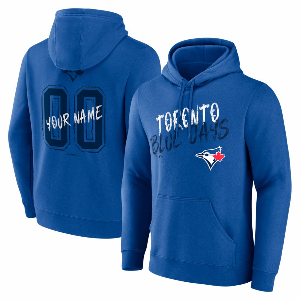 Toronto Blue Jays  Hustle Personalized Name & Number Hoodie - Royal