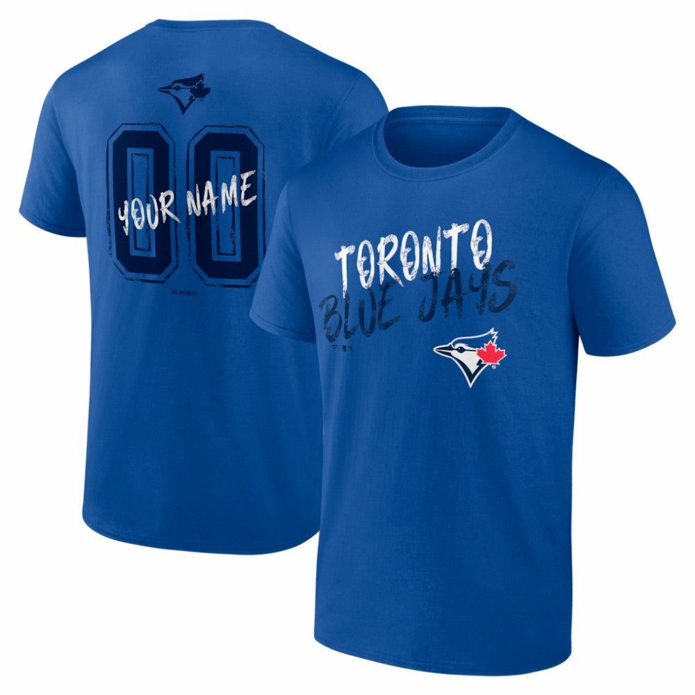 Toronto Blue Jays  Hustle Personalized Name & Number T-Shirt - Royal