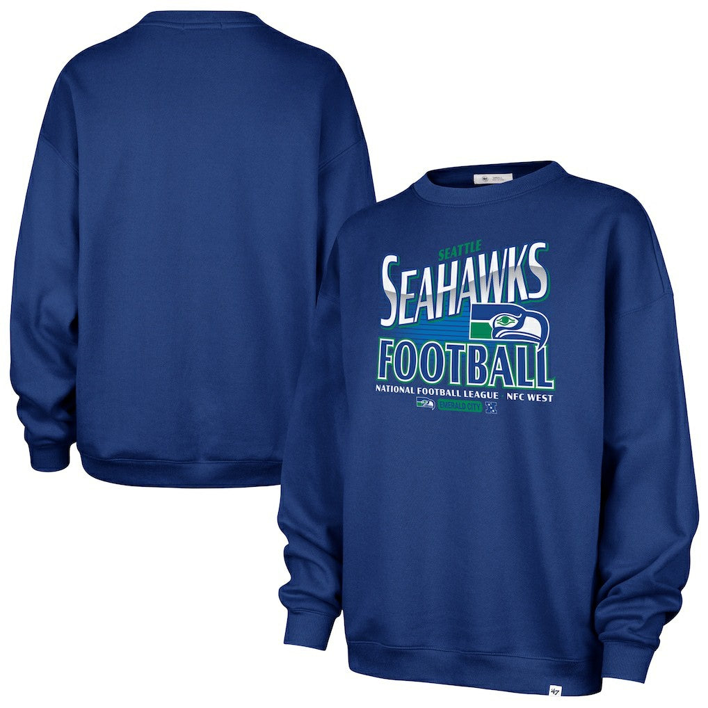 Seattle Seahawks '47 Women's Regional Oversized Sweatshirt - College Navy sale