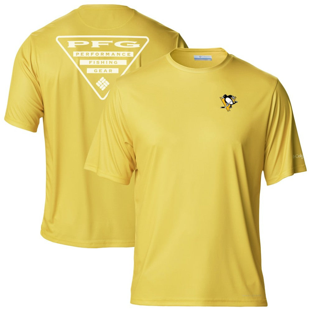 Pittsburgh Penguins Columbia PFG Terminal Tackle Omni-Shade T-Shirt Gold