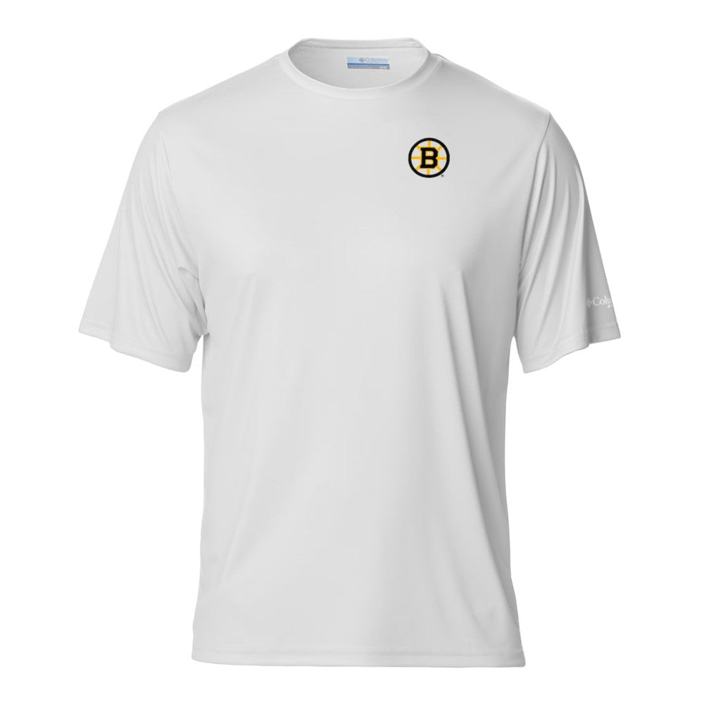 Boston Bruins Columbia PFG Terminal Tackle Omni-Shade T-Shirt White