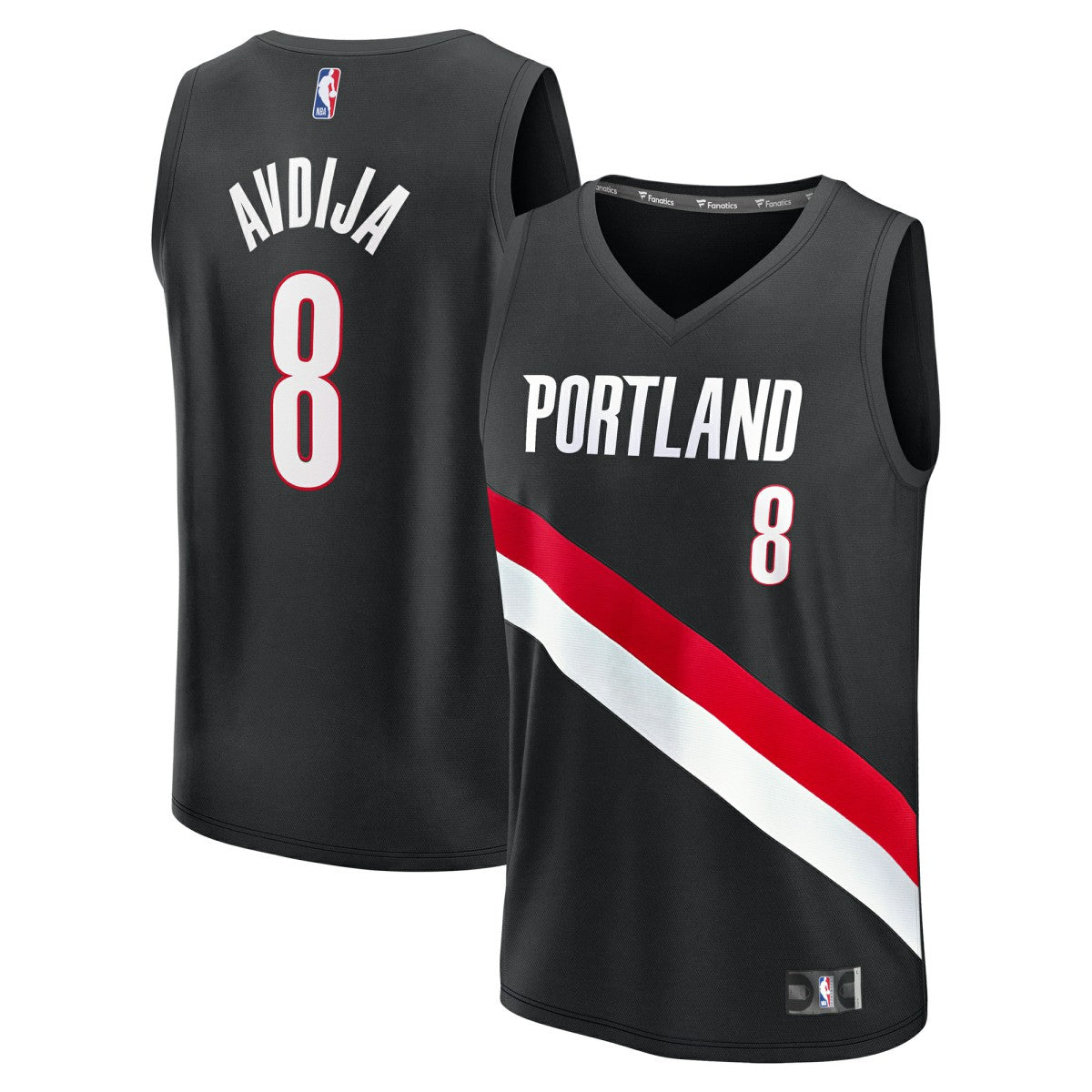 Deni Avdija Portland Trail Blazers Fast Break Replica Jersey - Icon Edition - Black | Fanatics outlet