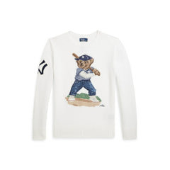 Yankees Polo Ralph Lauren Youth Sweater - White