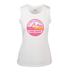 Atlanta Braves Levelwear Women's Macy Spring Training Badge Bold Tank Top - White