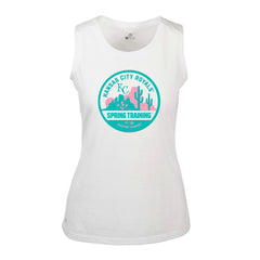 Kansas City Royals Levelwear Women's Macy Spring Training Badge Bold Tank Top - White