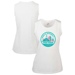 Los Angeles Angels Levelwear Women's Macy Spring Training Badge Bold Tank Top - White