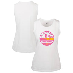 Boston Red Sox Levelwear Women's Macy Spring Training Badge Bold Tank Top - White