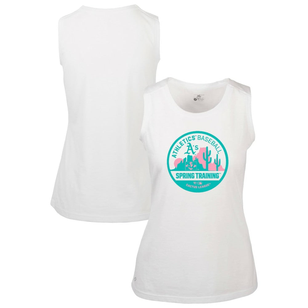 Athletics Levelwear Women's Macy Spring Training Badge Bold Tank Top - White