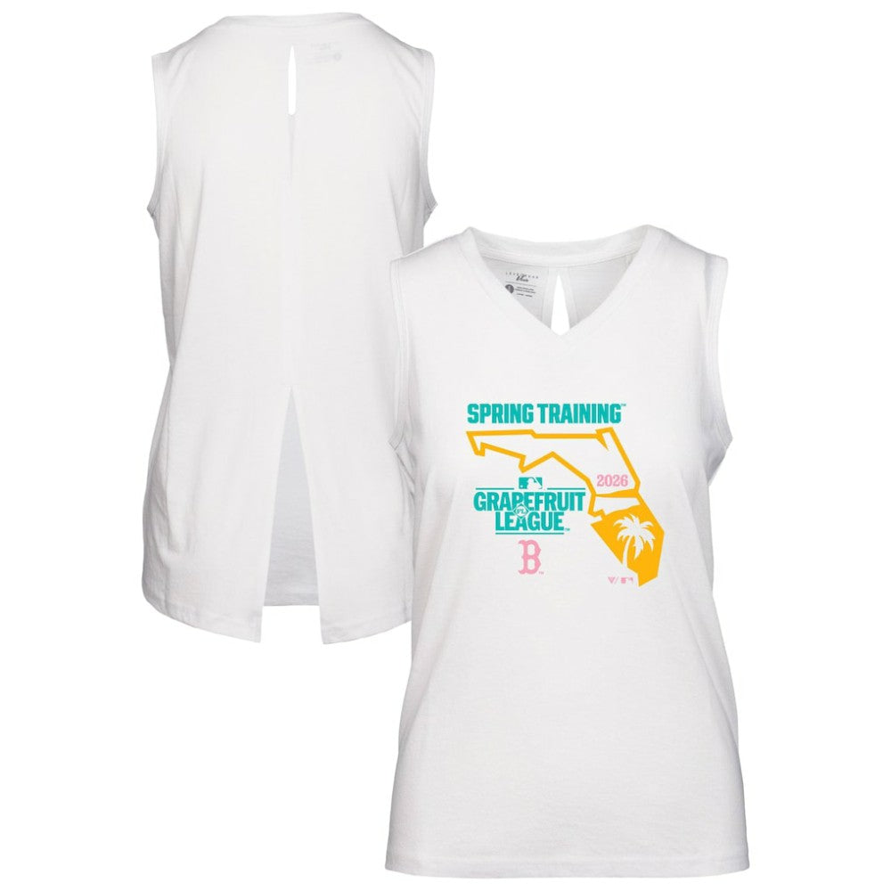 Boston Red Sox Levelwear Women's 2026 Spring Training Paisley Ball Bold Tank - White