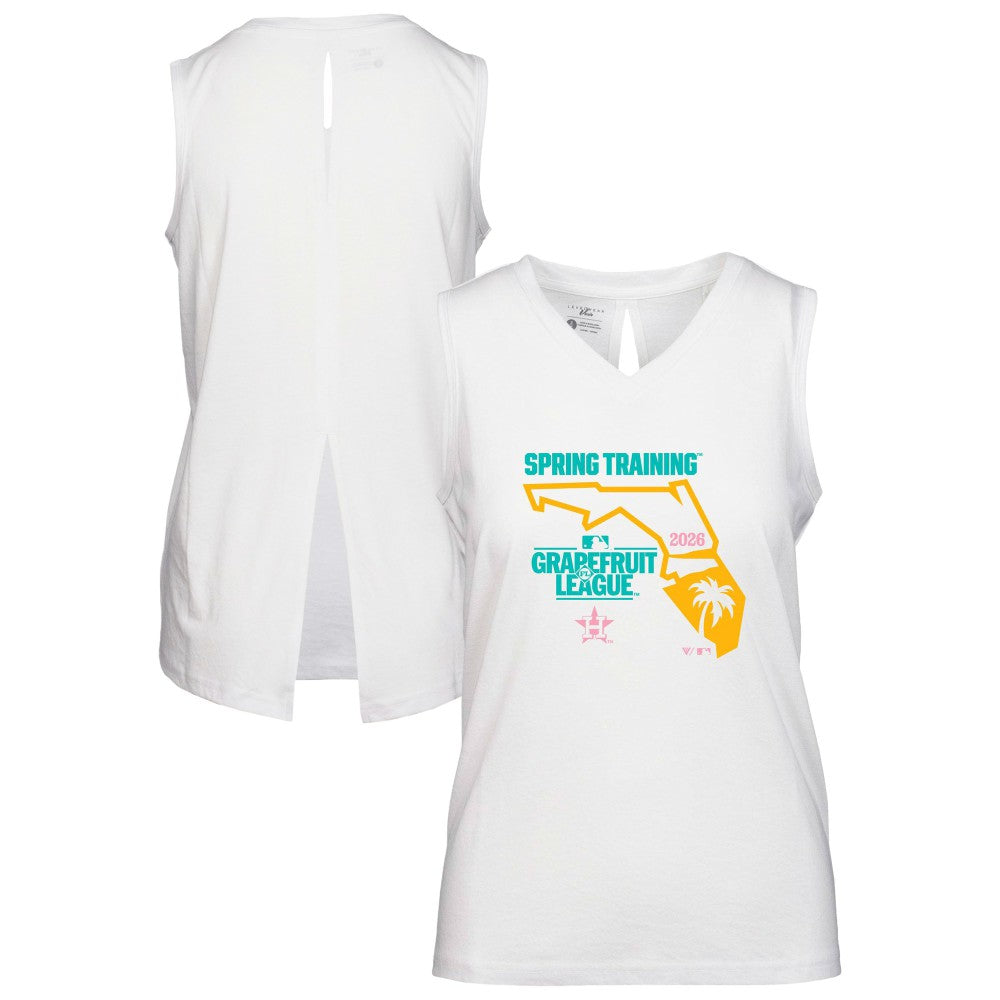 Houston Astros Levelwear Women's 2026 Spring Training Paisley Ball Bold Tank - White