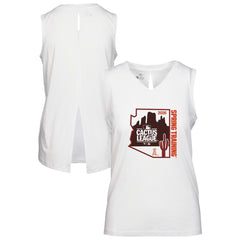 Los Angeles Angels Levelwear Women's 2026 Spring Training Paisley Ball Bold Tank - White