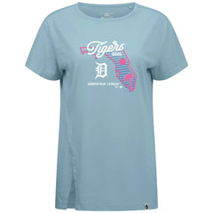 Detroit Tigers Levelwear Women's Influx Spring Training Sunrise Bold T-Shirt - Blue