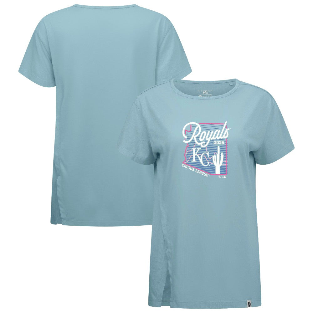 Kansas City Royals Levelwear Women's Influx Spring Training Sunrise Bold T-Shirt - Blue