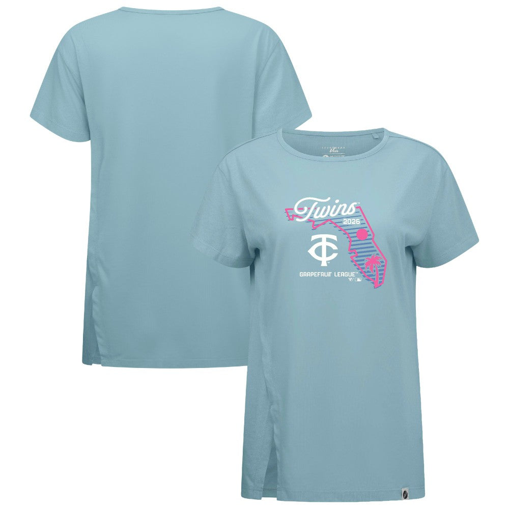 Minnesota Twins Levelwear Women's Influx Spring Training Sunrise Bold T-Shirt - Blue
