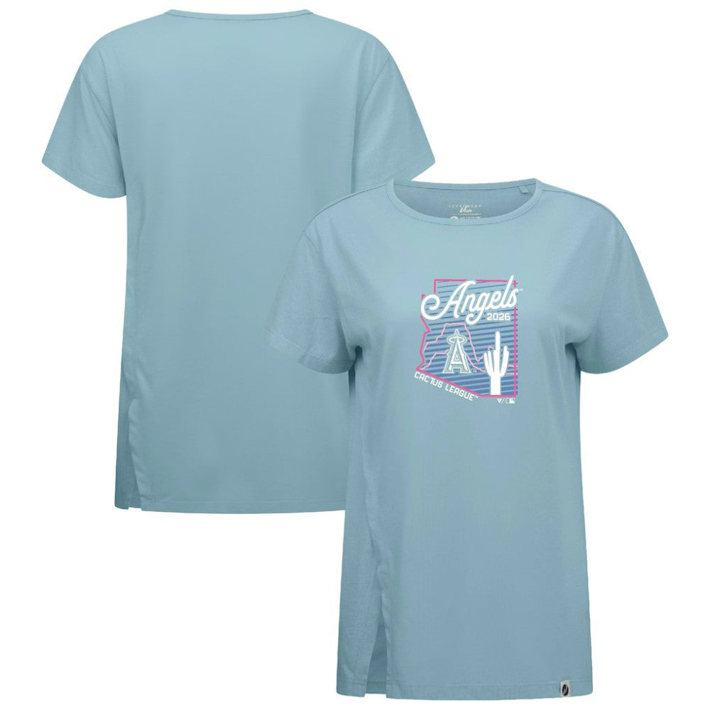 Los Angeles Angels Levelwear Women's Influx Spring Training Sunrise Bold T-Shirt - Blue