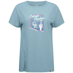 Colorado Rockies Levelwear Women's Influx Spring Training Sunrise Bold T-Shirt - Blue