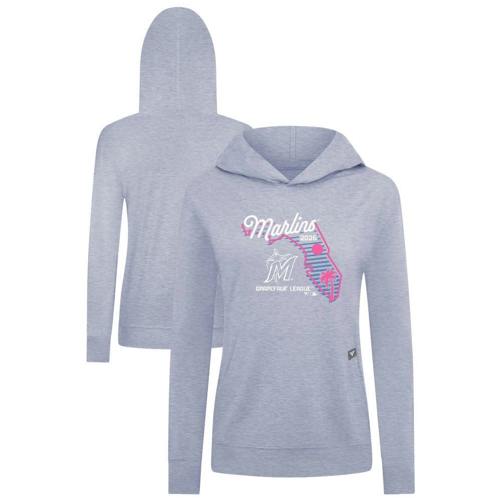 Miami Marlins Levelwear Women's Relay Spring Training Sunrise Bold Hoodie - Light Blue