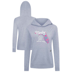 Miami Marlins Levelwear Women's Relay Spring Training Sunrise Bold Hoodie - Light Blue