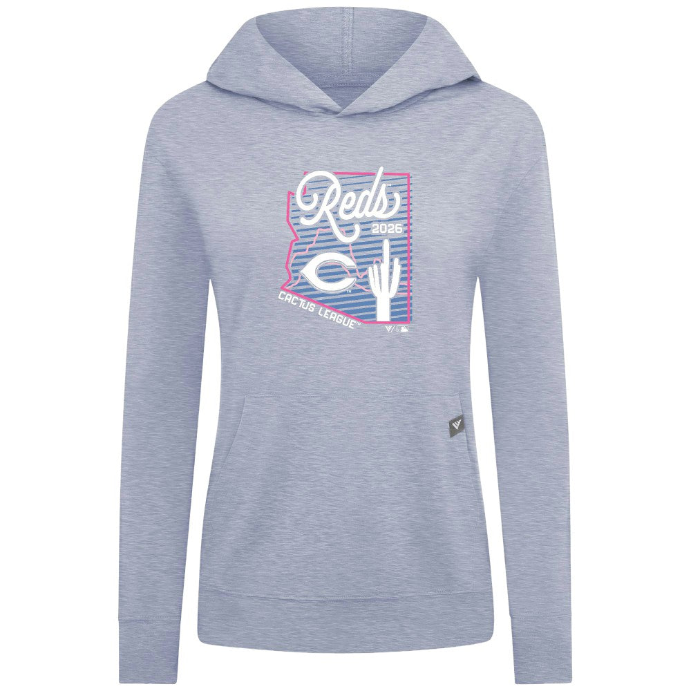 Cincinnati Reds Levelwear Women's Relay Spring Training Sunrise Bold Hoodie - Light Blue