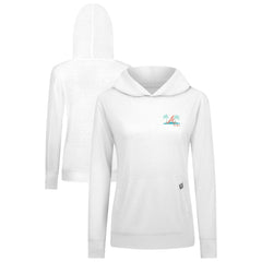 Atlanta Braves Levelwear Women's Relay Spring Break Panoramic Bold Hoodie - White