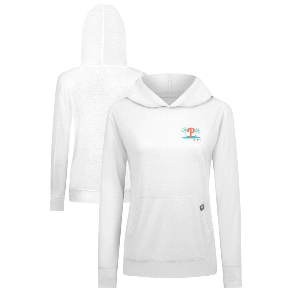 Philadelphia Phillies Levelwear Women's Relay Spring Break Panoramic Bold Hoodie - White