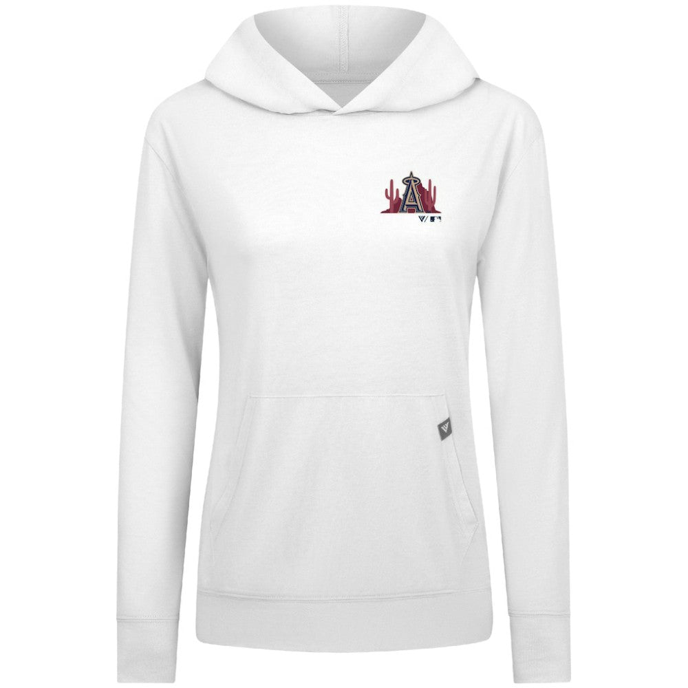 Los Angeles Angels Levelwear Women's Relay Spring Break Panoramic Bold Hoodie - White