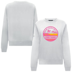 Miami Marlins Levelwear Women's Yvette Spring Training Badge Bold Sweatshirt - White