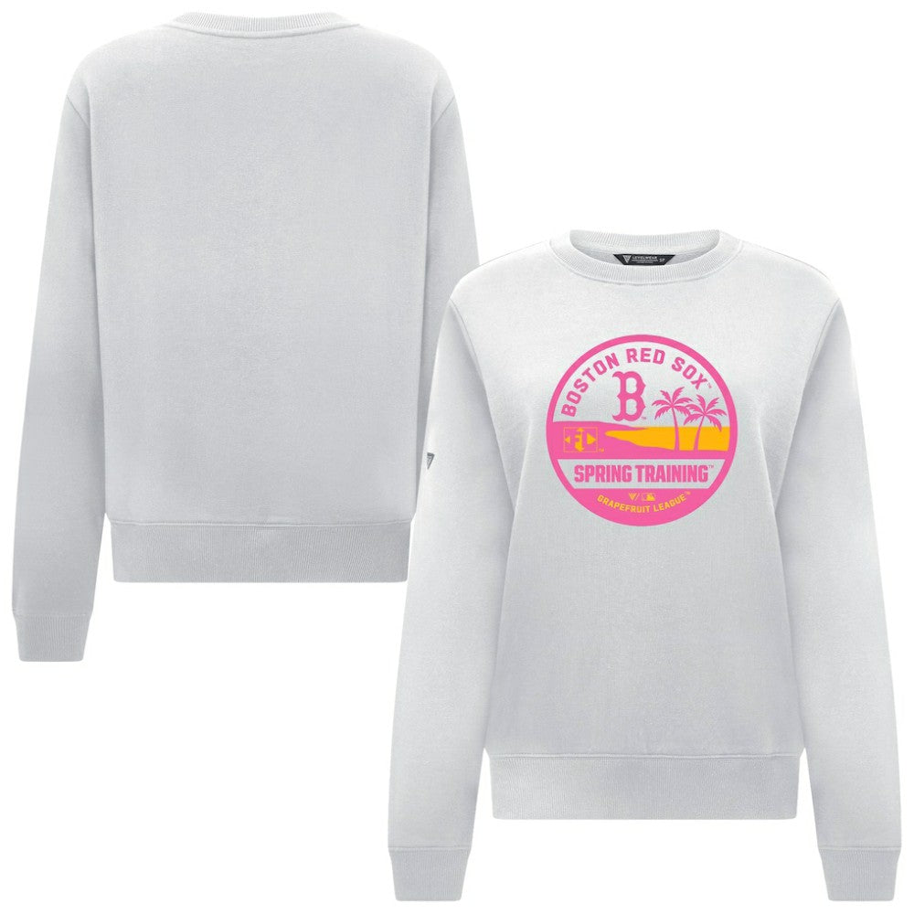 Boston Red Sox Levelwear Women's Yvette Spring Training Badge Bold Sweatshirt - White