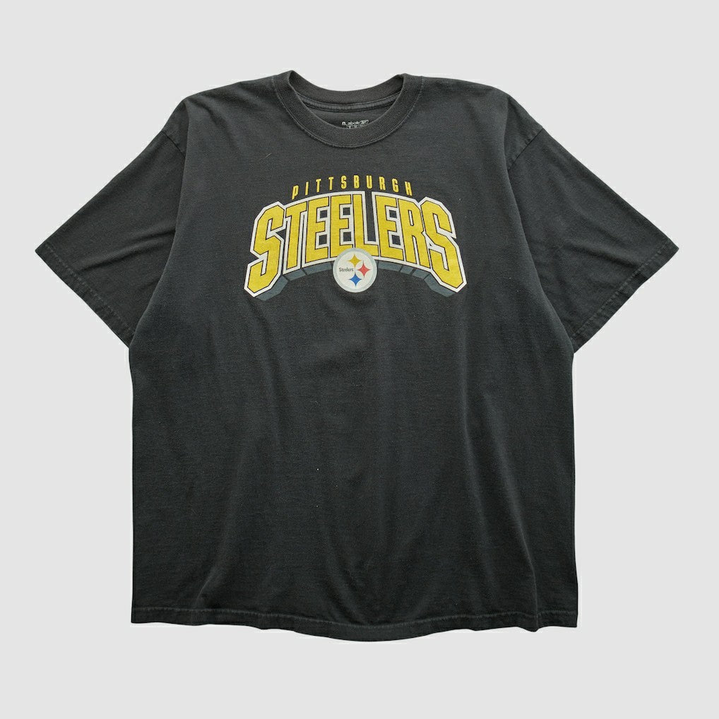 Pittsburgh Steelers Reebok 2000s T-shirt - Black Vintage for sale
