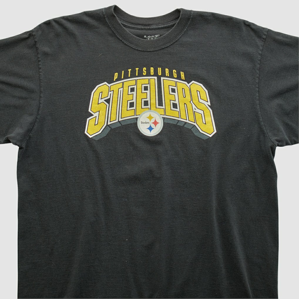 Pittsburgh Steelers Reebok 2000s T-shirt - Black Vintage for sale