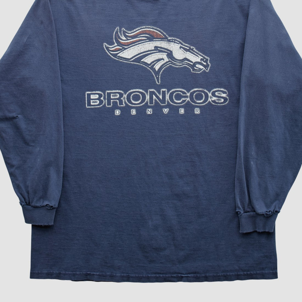 Denver Broncos Delta 2000s Long Sleeve T-shirt - Navy Vintage online