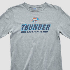 Oklahoma City Thunder NBA 2010s Long Sleeve T-shirt - Heather Gray Vintage | Vintage cheap