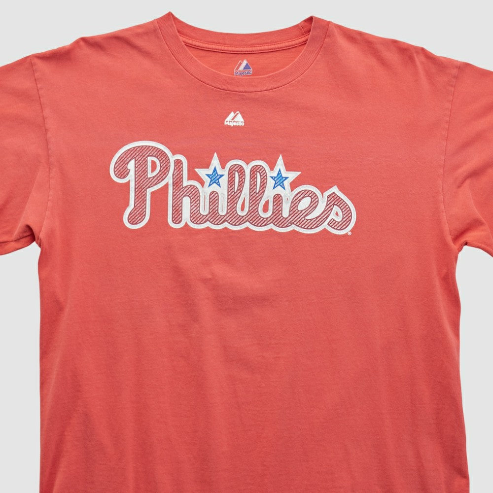 Philadelphia Phillies Majestic 2000s T-shirt - Red Vintage