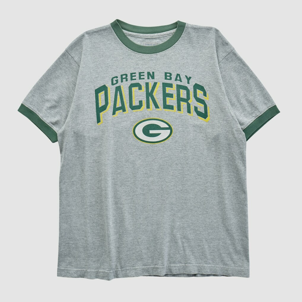 Green Bay Packers Reebok 2000s T-shirt - Heather Gray Vintage on sale