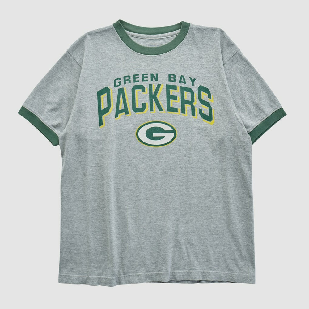 Green Bay Packers Reebok 2000s T-shirt - Heather Gray Vintage on sale