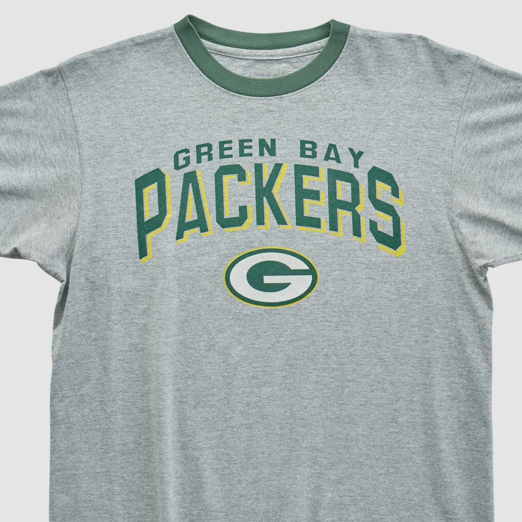Green Bay Packers Reebok 2000s T-shirt - Heather Gray Vintage on sale