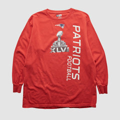 New England Patriots NFL 2012 Long Sleeve T-shirt - Red Vintage sale
