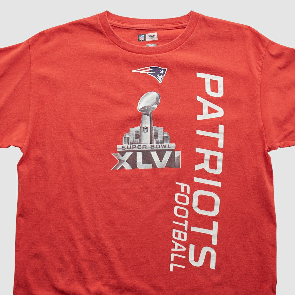 New England Patriots NFL 2012 Long Sleeve T-shirt - Red Vintage sale