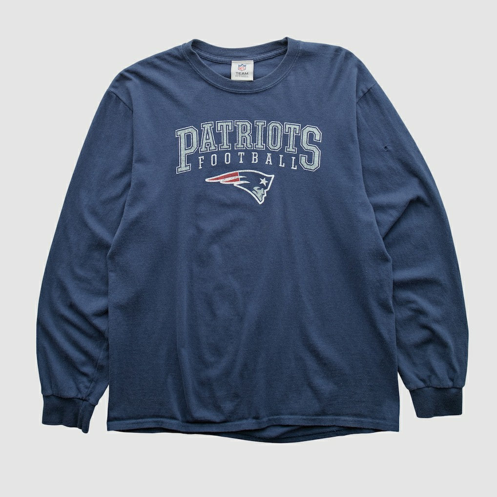New England Patriots NFL 2010s Long Sleeve T-shirt - Navy Vintage discount