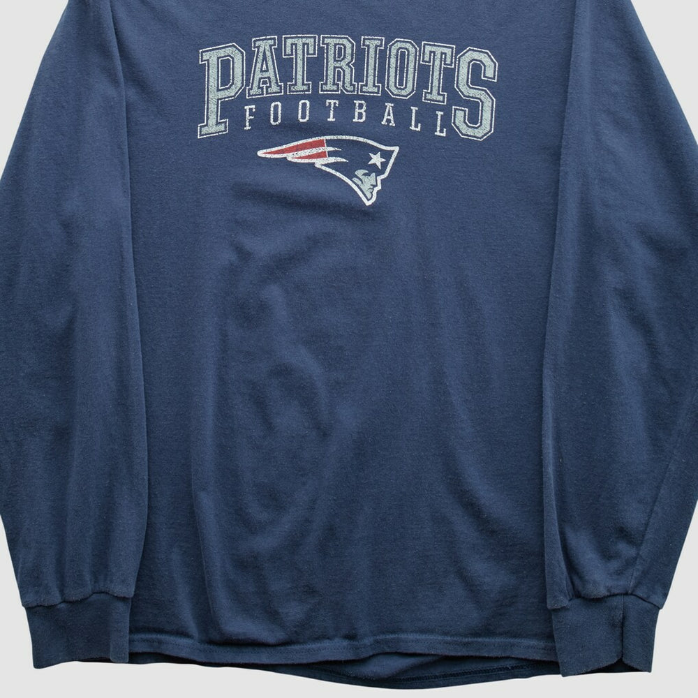 New England Patriots NFL 2010s Long Sleeve T-shirt - Navy Vintage discount