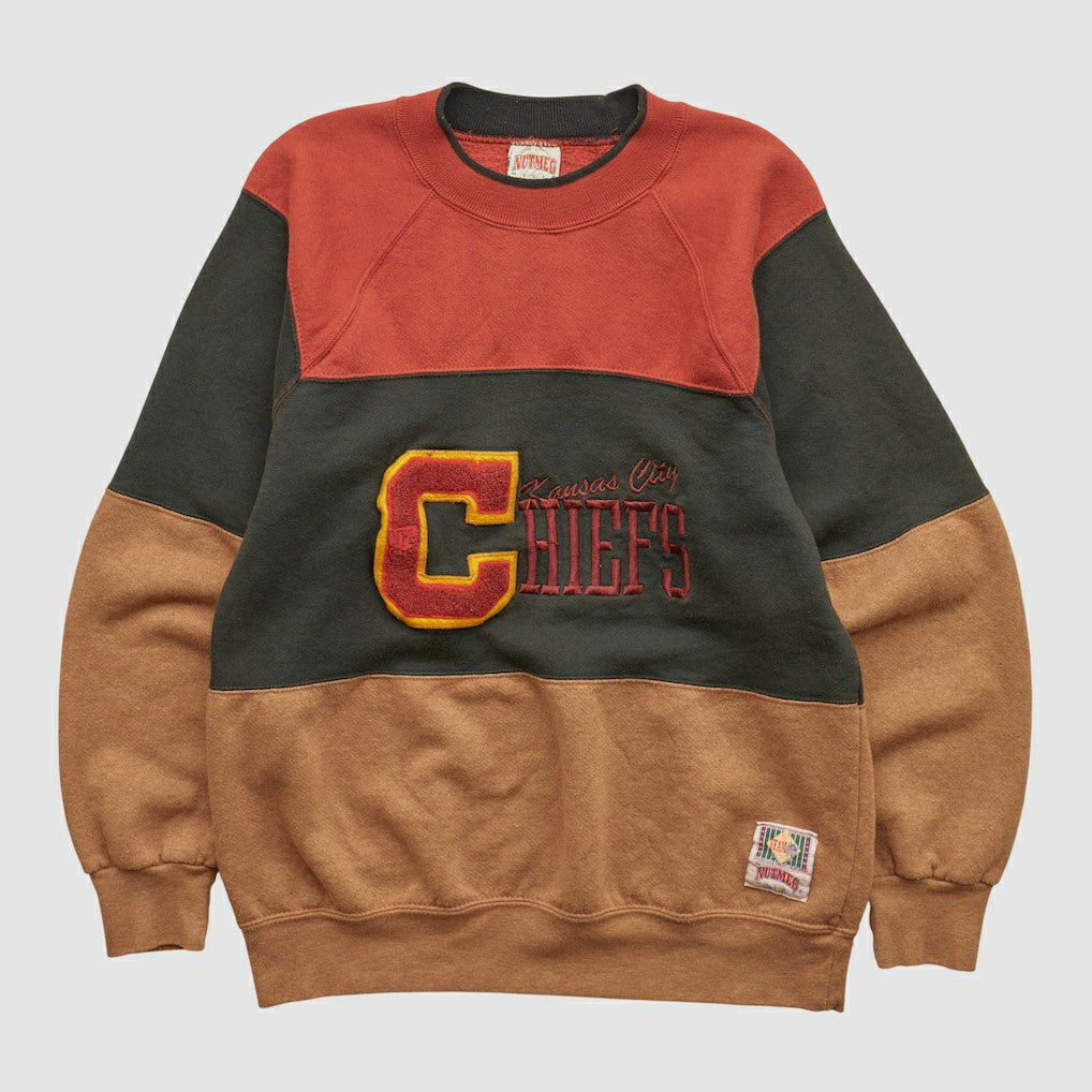 Kansas City Chiefs Nutmeg Mills 90s Pullover Sweatshirt - Clay Vintage online