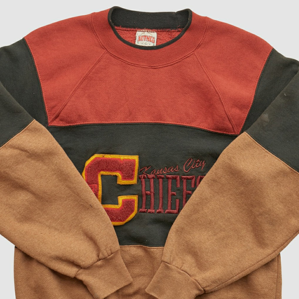 Kansas City Chiefs Nutmeg Mills 90s Pullover Sweatshirt - Clay Vintage online