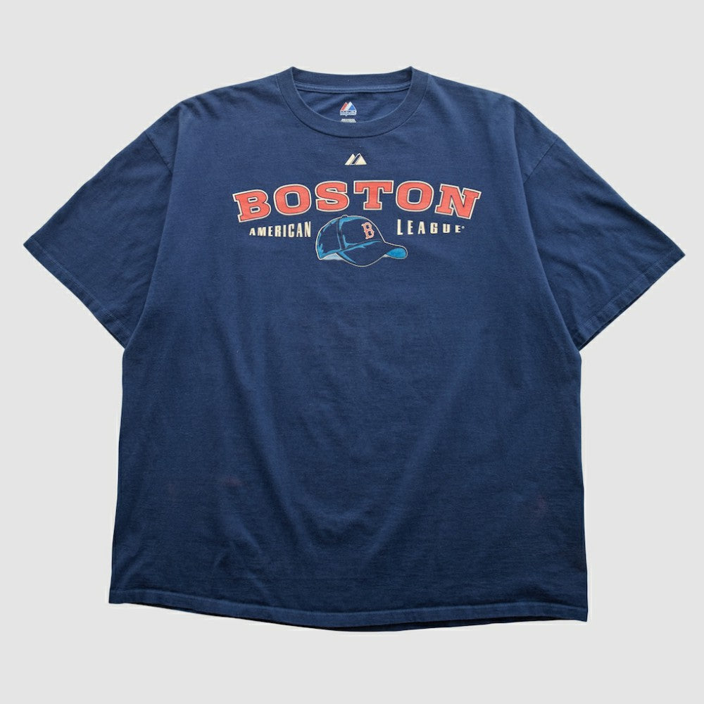 Boston Red Sox Majestic 2000s T-shirt - Navy Vintage