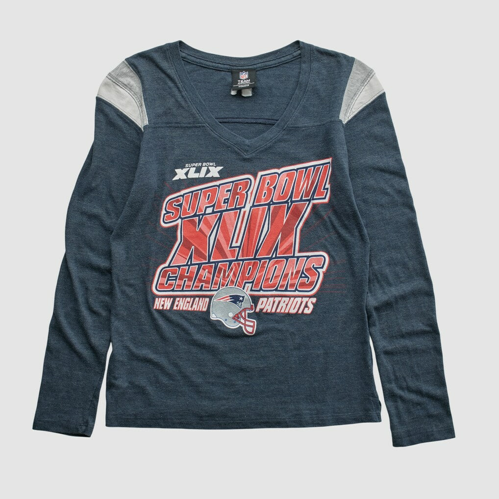 Super Bowl XLIX Team Edition Apparel 2015 Long Sleeve T-shirt - Navy Vintage sale
